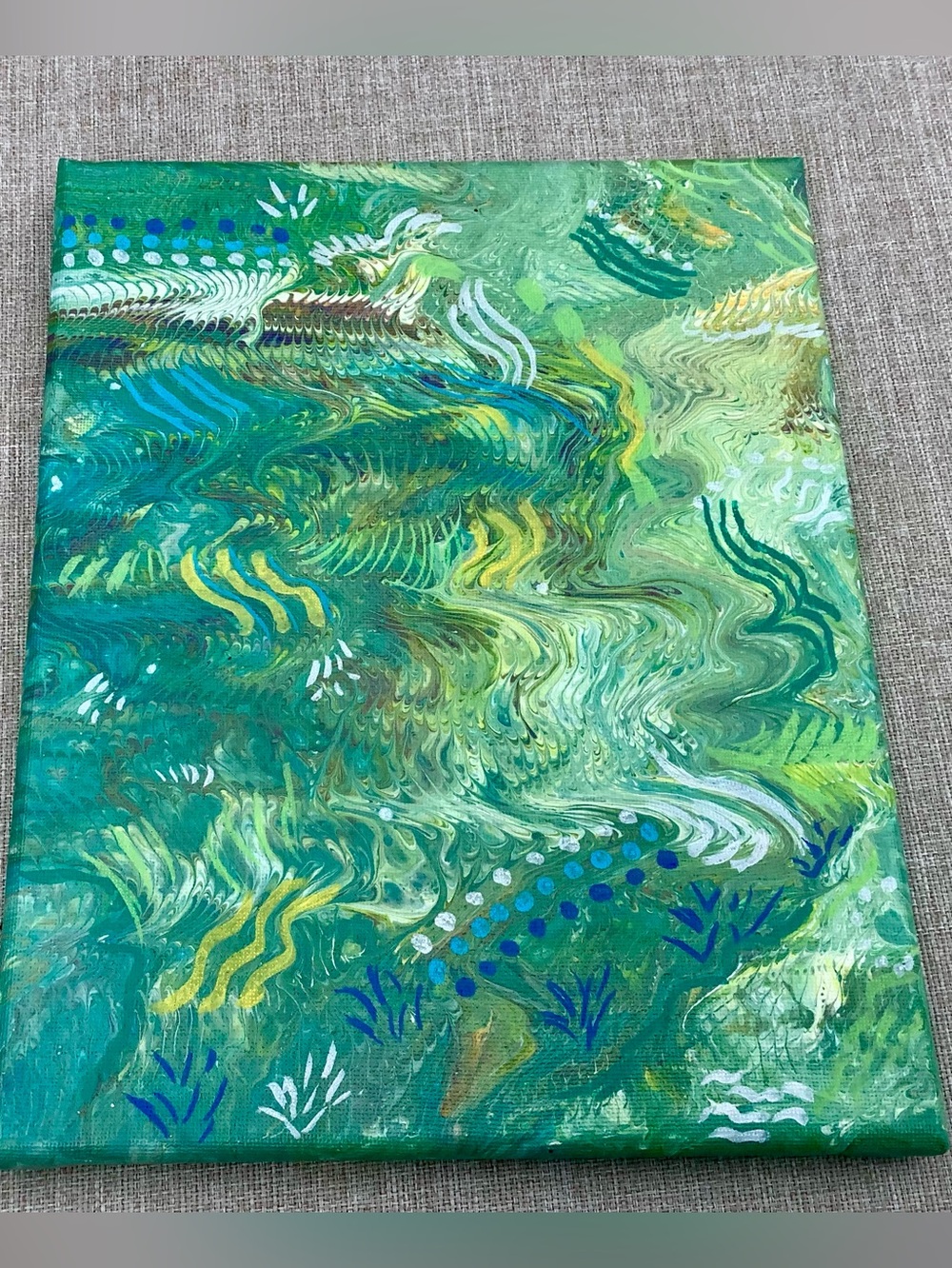 Acrylic Pour Painting- “Fish Out of Water”